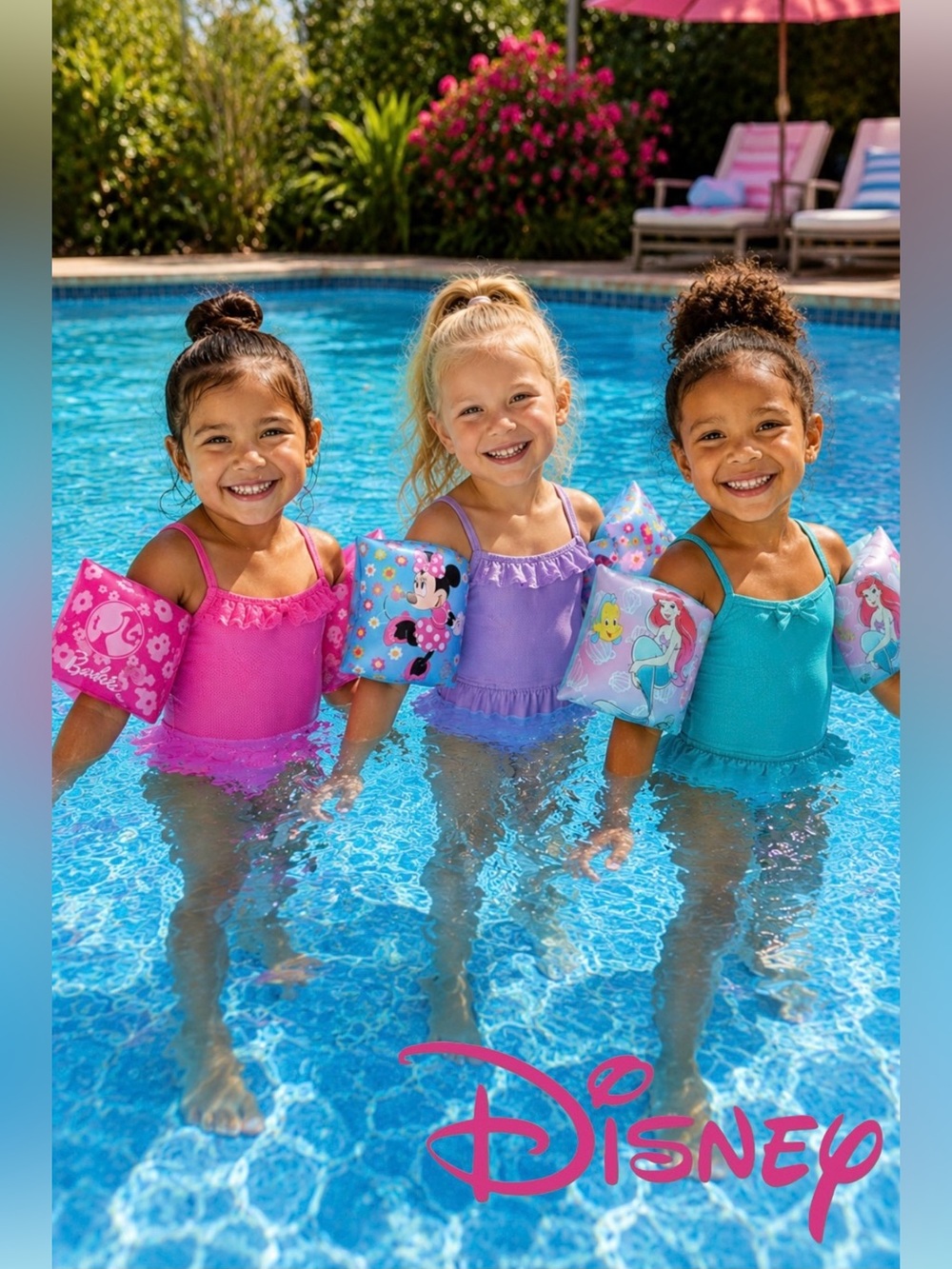 3 SwimWays Disney Swimmies (Unisex), Arm Floaties for Kids Age 3-5